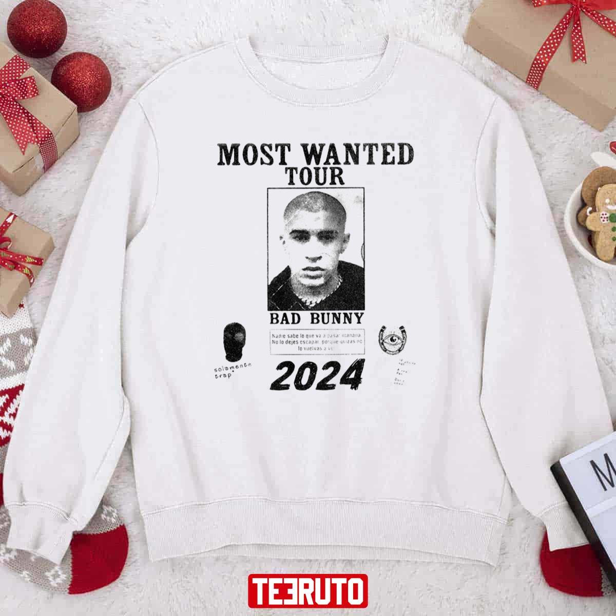 Bad Bunny Most Wanted Tour 2024 Unisex Sweatshirt