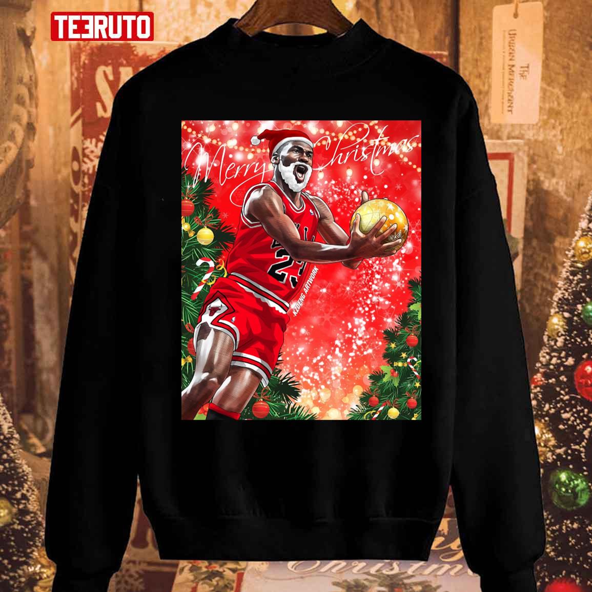 Basketballart Jordan Christmas Unisex Sweatshirt