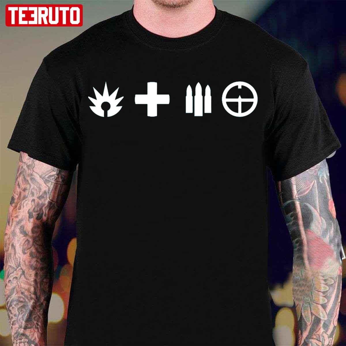 Battlefield White Icons Unisex T-Shirt Battlefield White Icons Unisex T-Shirt