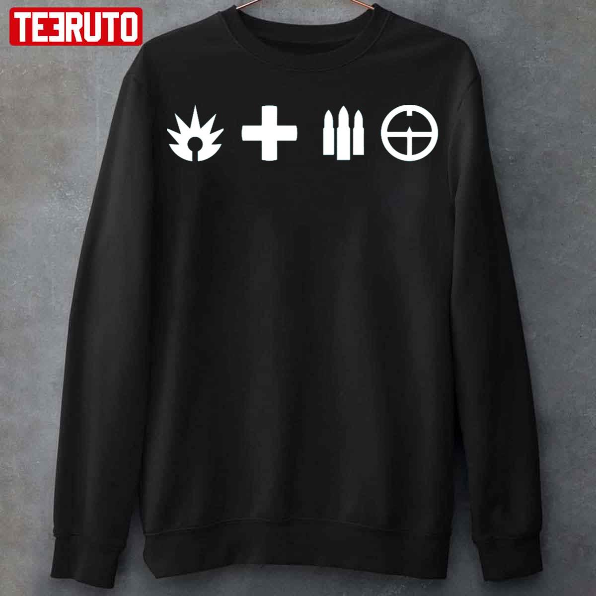 Battlefield White Icons Unisex T-Shirt Battlefield White Icons Unisex T-Shirt