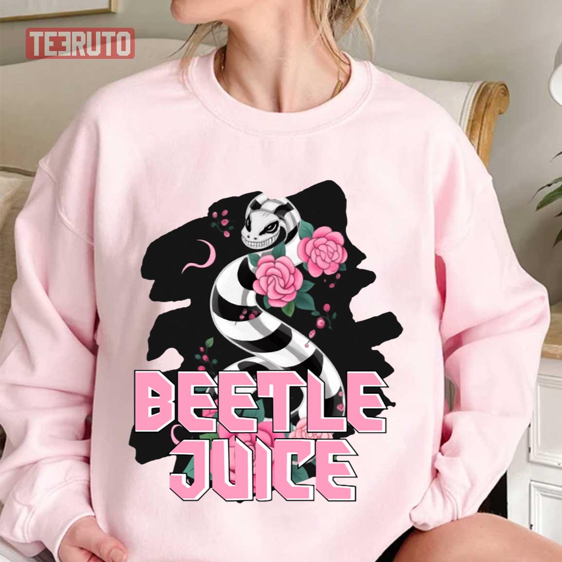 Beetlejuice Snake Pink Christmas Unisex Sweatshirt
