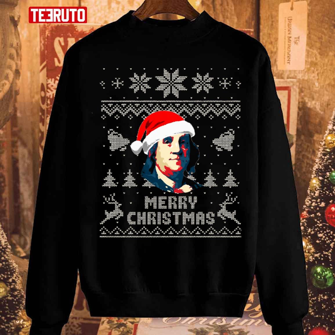 Benjamin Franklin Merry Christmas Unisex Sweatshirt