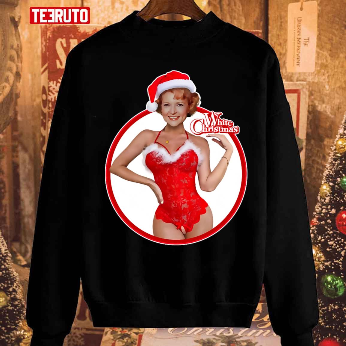 Betty White Christmas Golden Girls Hottie Unisex Sweatshirt