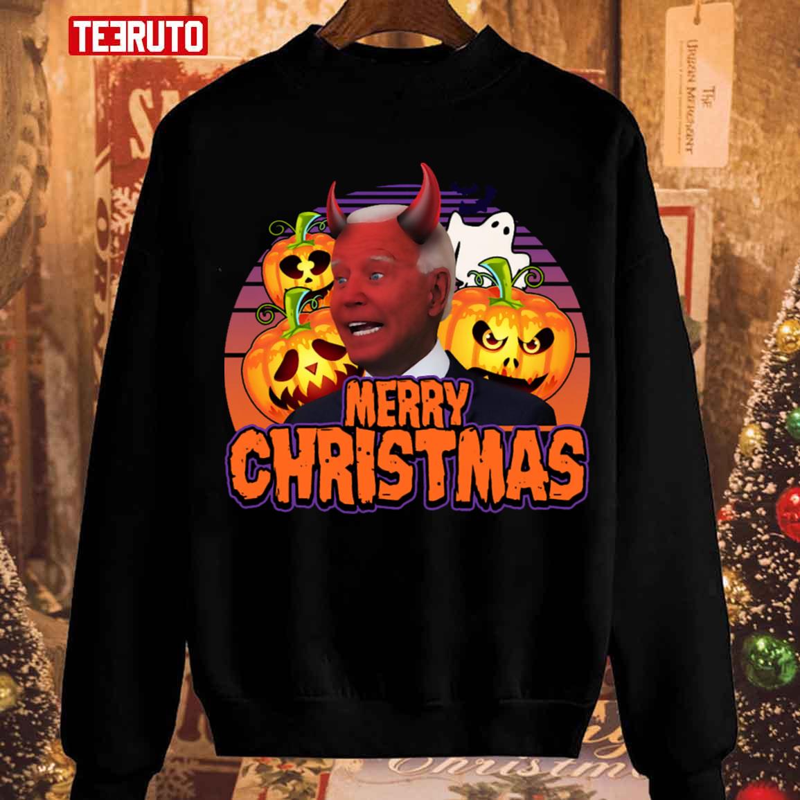 Biden Halloween Funny Confused Merry Christmas Unisex Sweatshirt