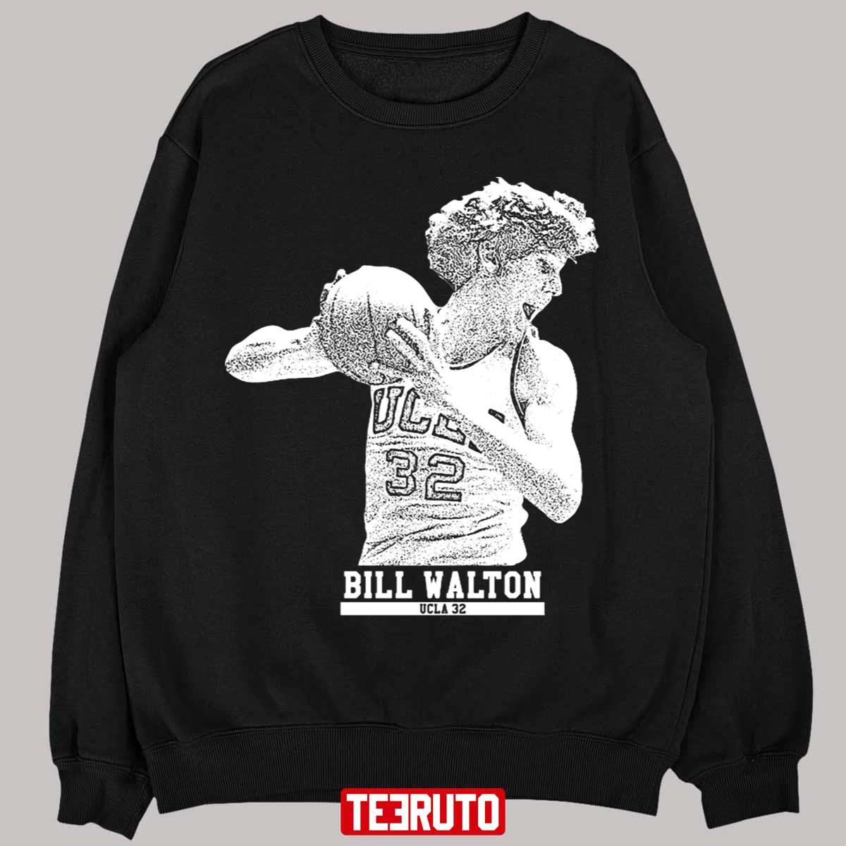 Bill Walton White Retro Unisex Sweatshirt