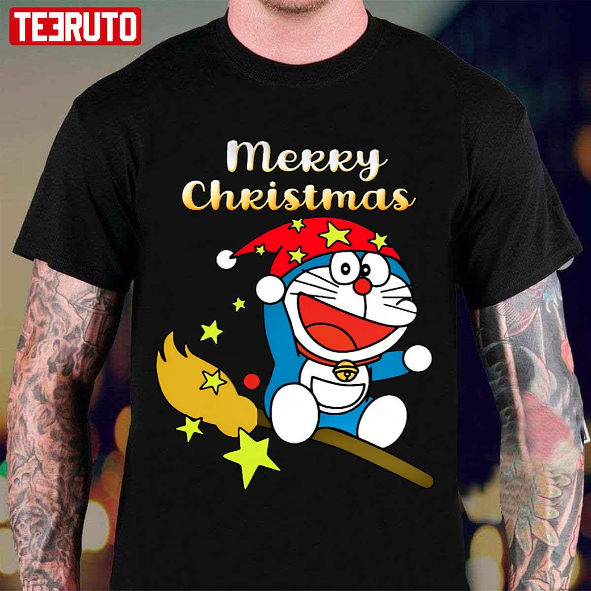 Christmas Cat Doraemon Unisex T-Shirt