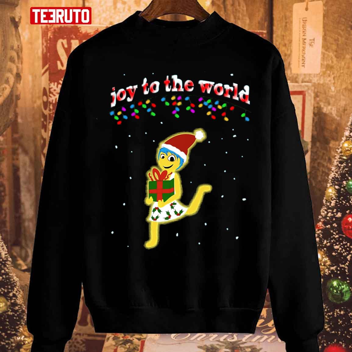 Christmas Joy To The World Inside Out Holiday Unisex Sweatshirt