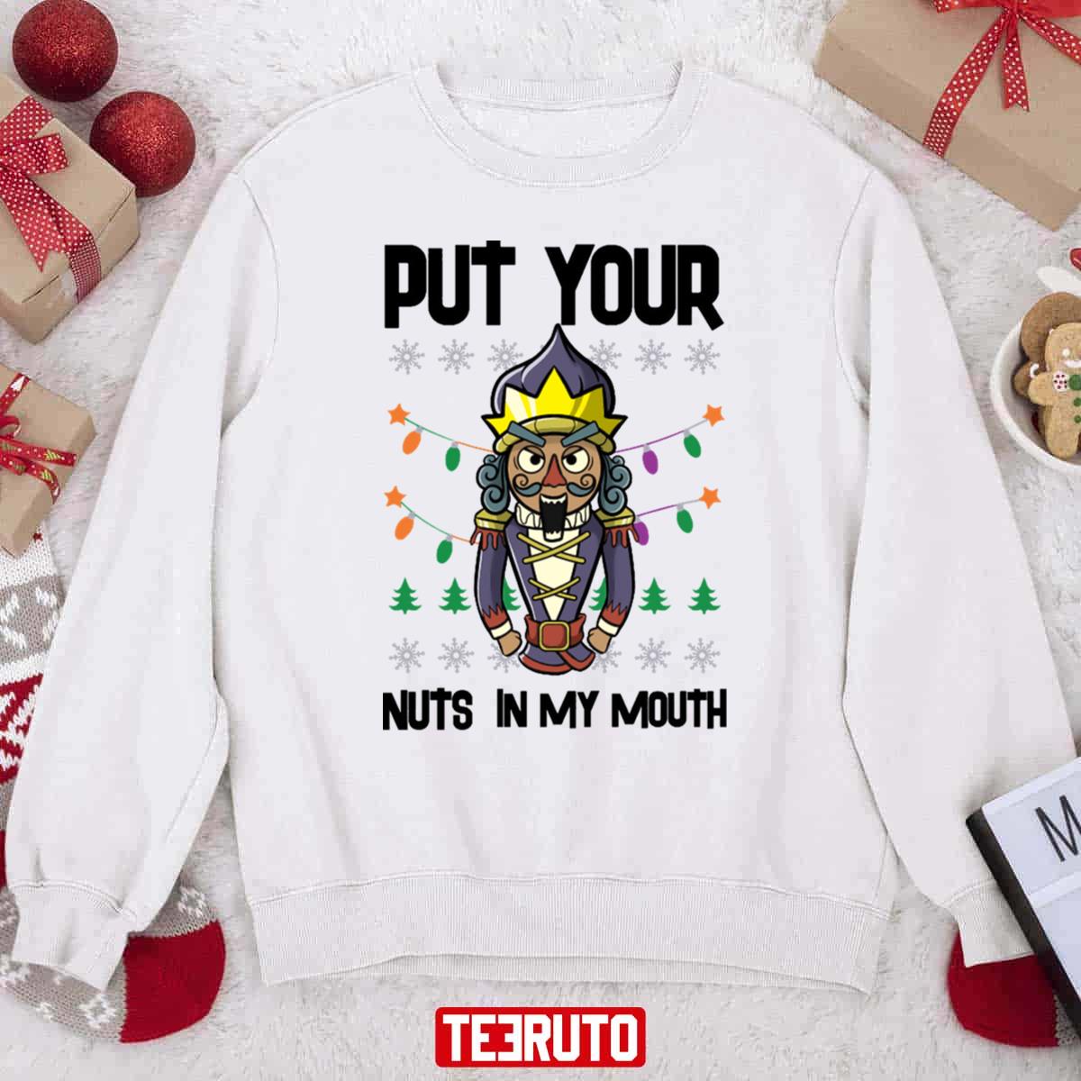 Christmas Lewd Nutcracker Pun Naugthy Pervert Dirty Unisex Sweatshirt