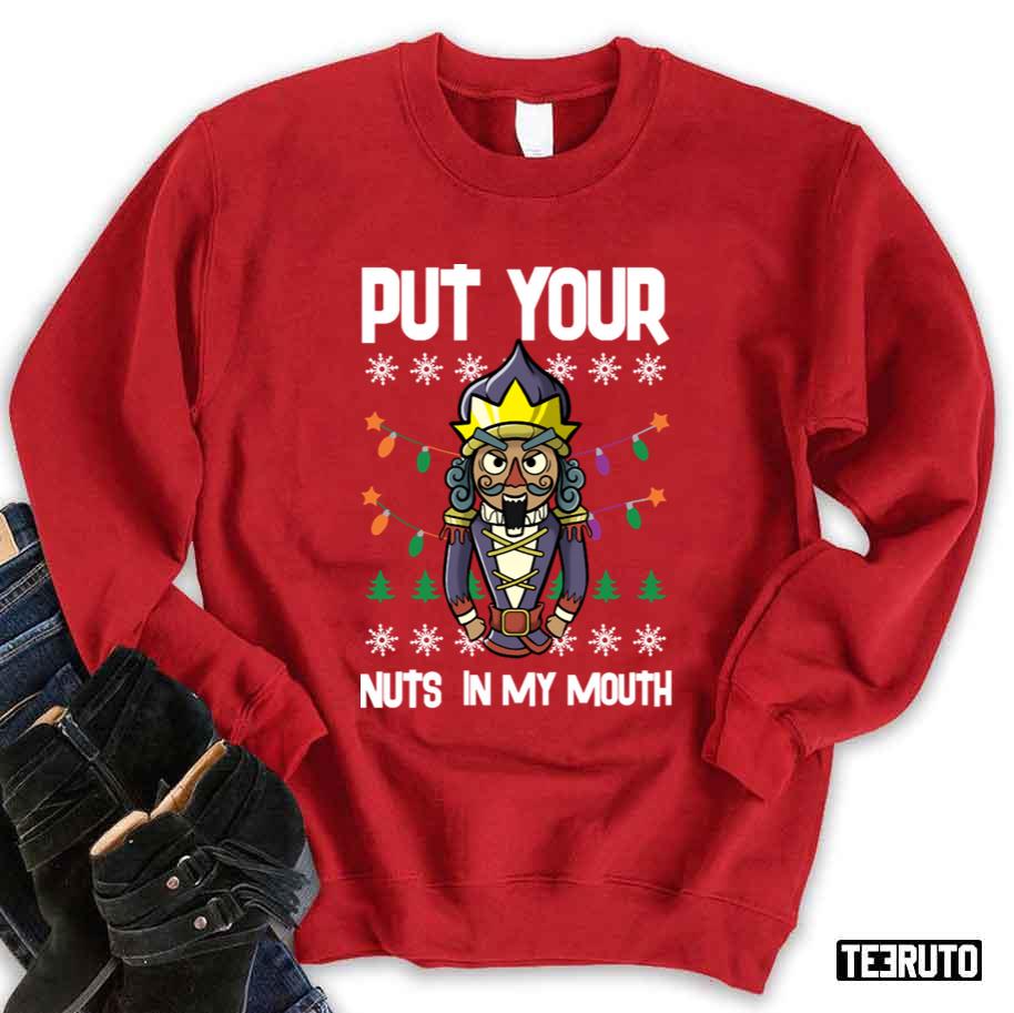 Christmas Lewd Nutcracker Pun Naugthy Pervert Dirty Unisex Sweatshirt
