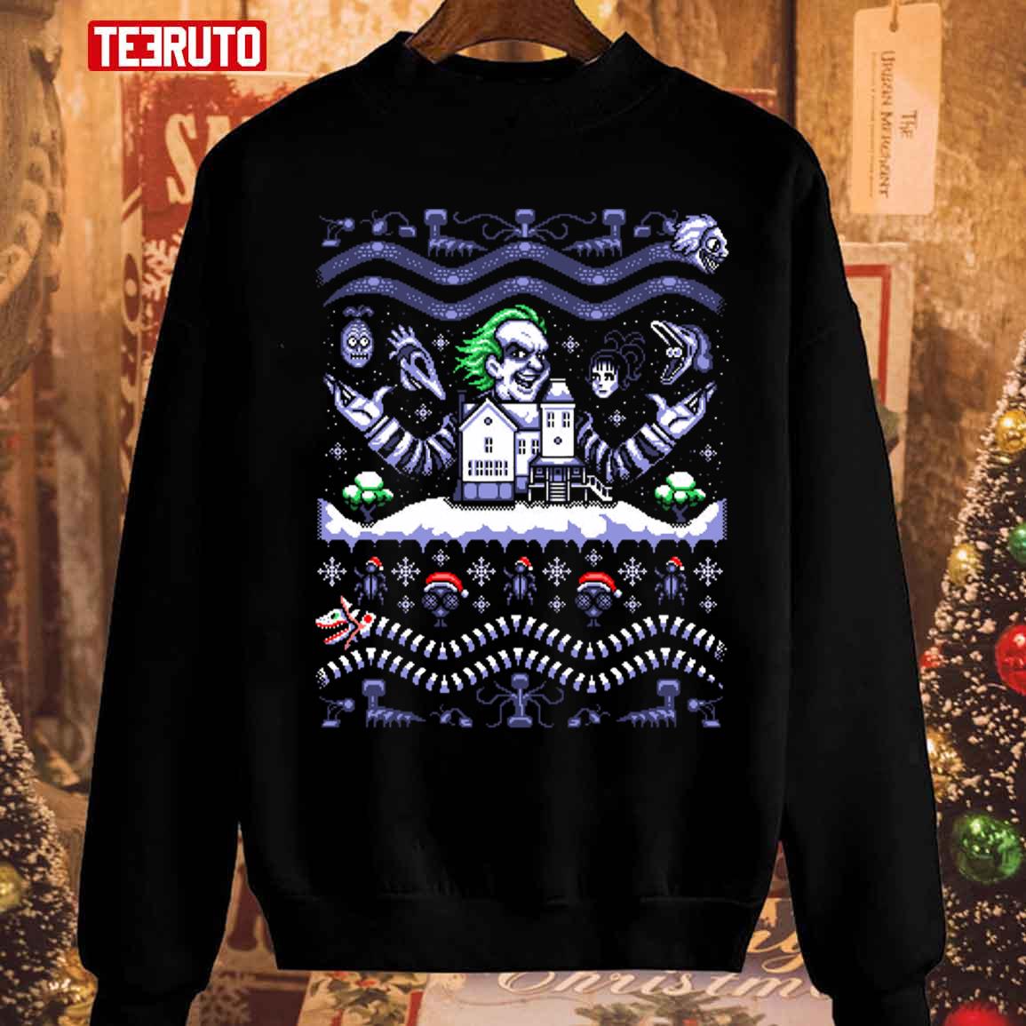 Christmas Pattern Beetlejuice Unisex Sweatshirt