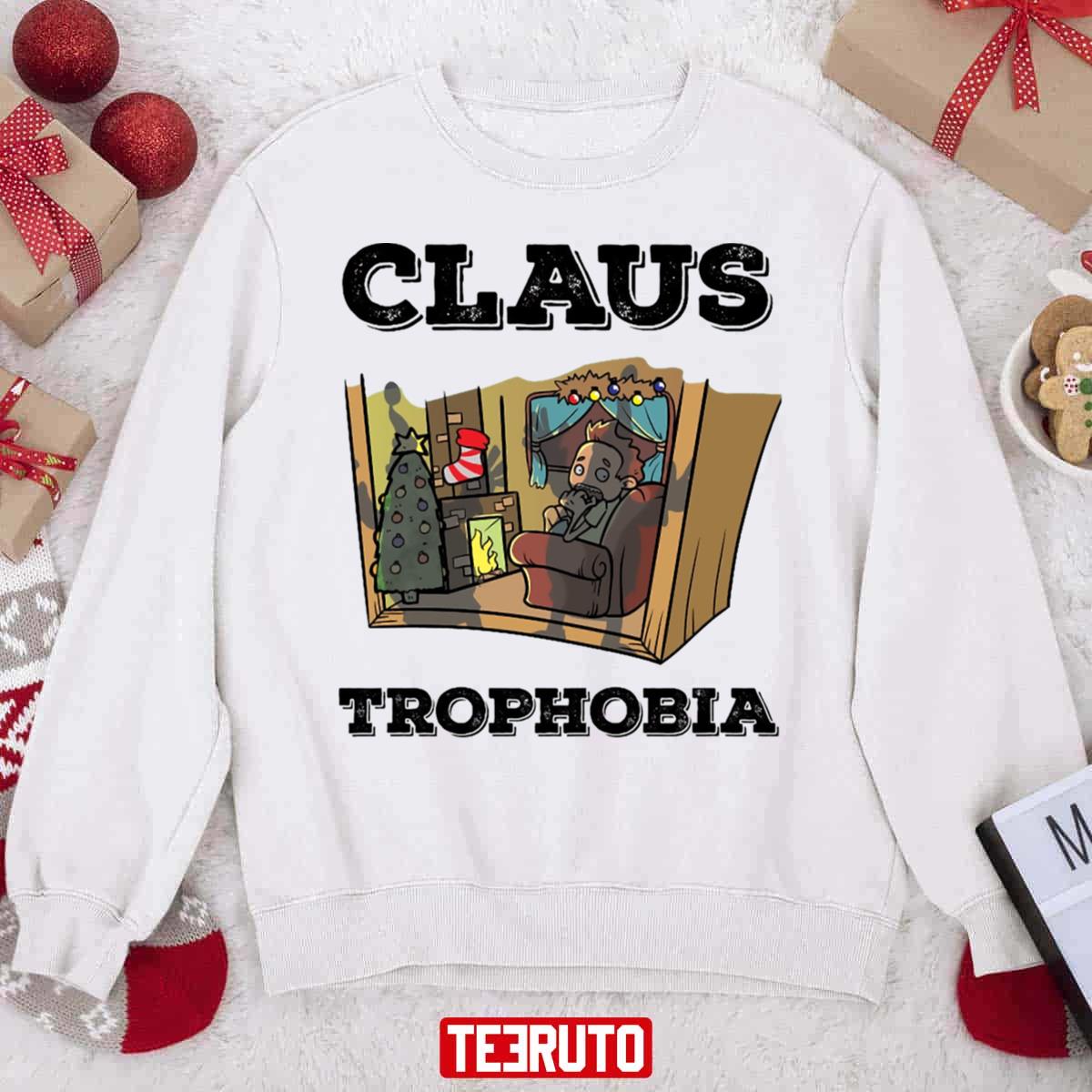 Claustrophobia Santa Claus Pun Christmas Unisex Sweatshirt