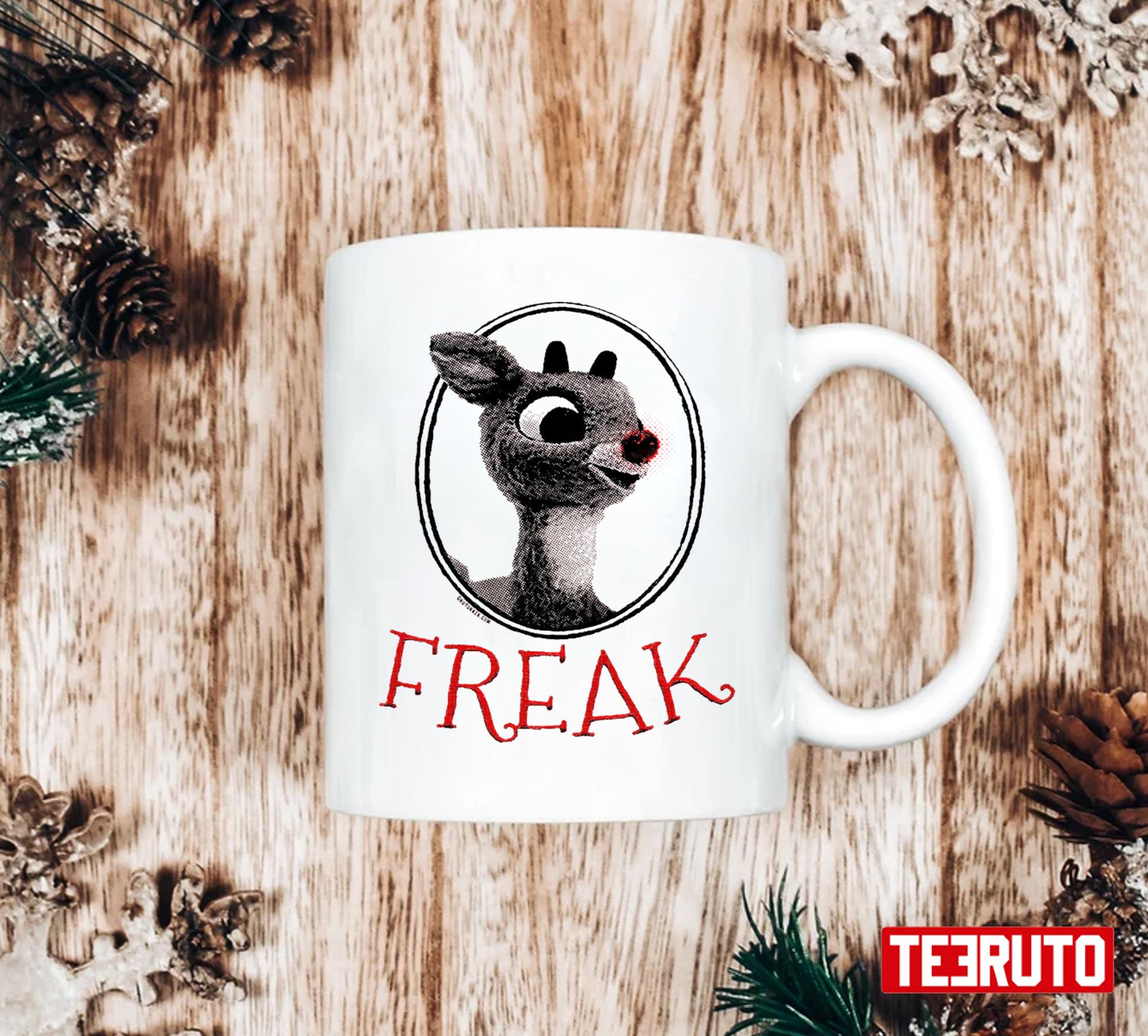 Red-Nosed Reindeer Personalized Christmas Mugs