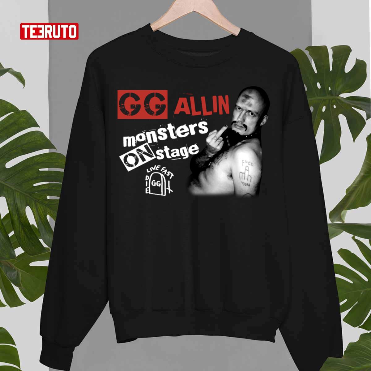 Gg Allin Monsters On Stage Unisex Sweatshirt Teeruto
