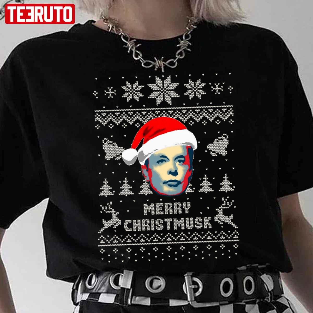 Merry Christmusk Christmas Parody Unisex T-Shirt