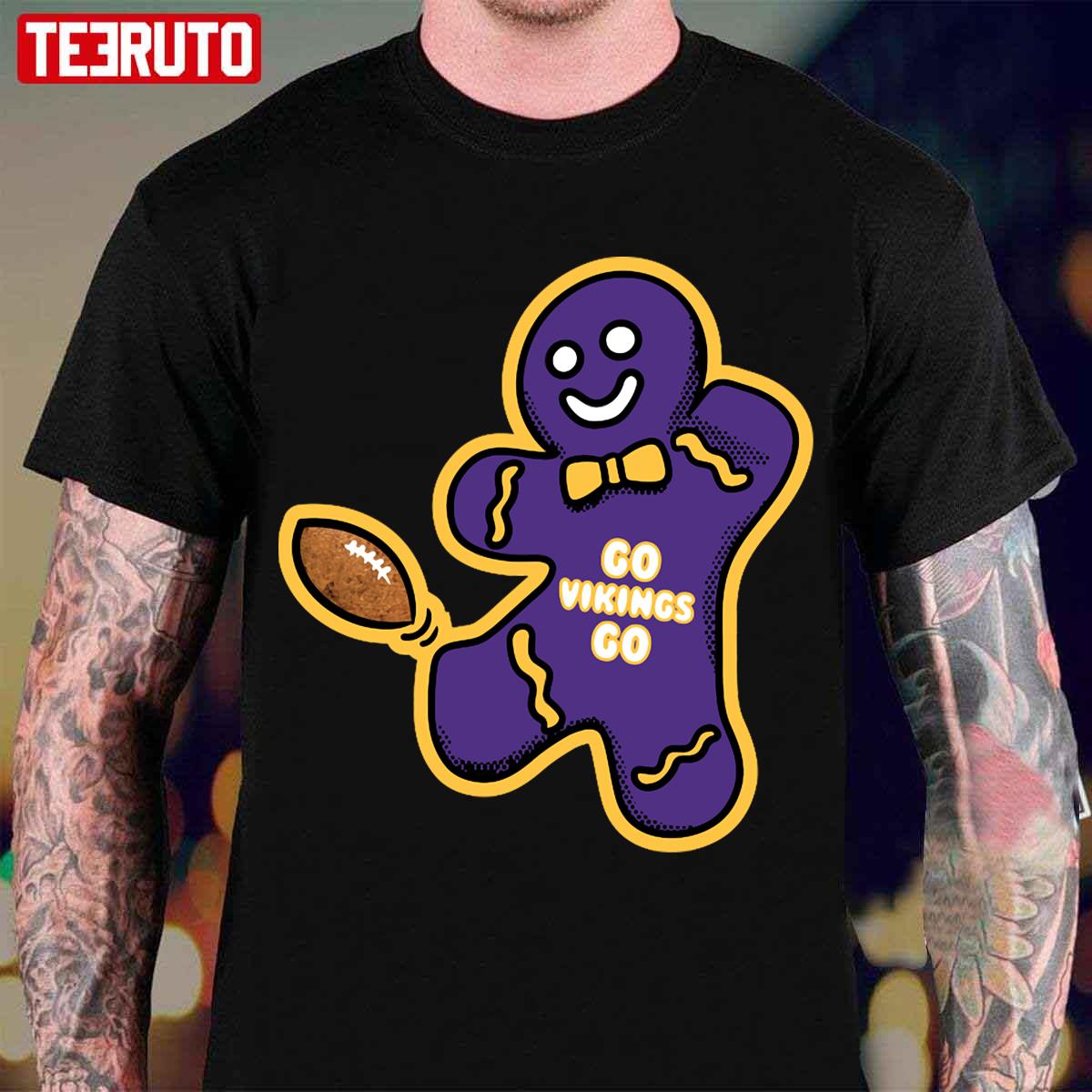 Minnesota Vikings Gingerbread Man Unisex T-Shirt