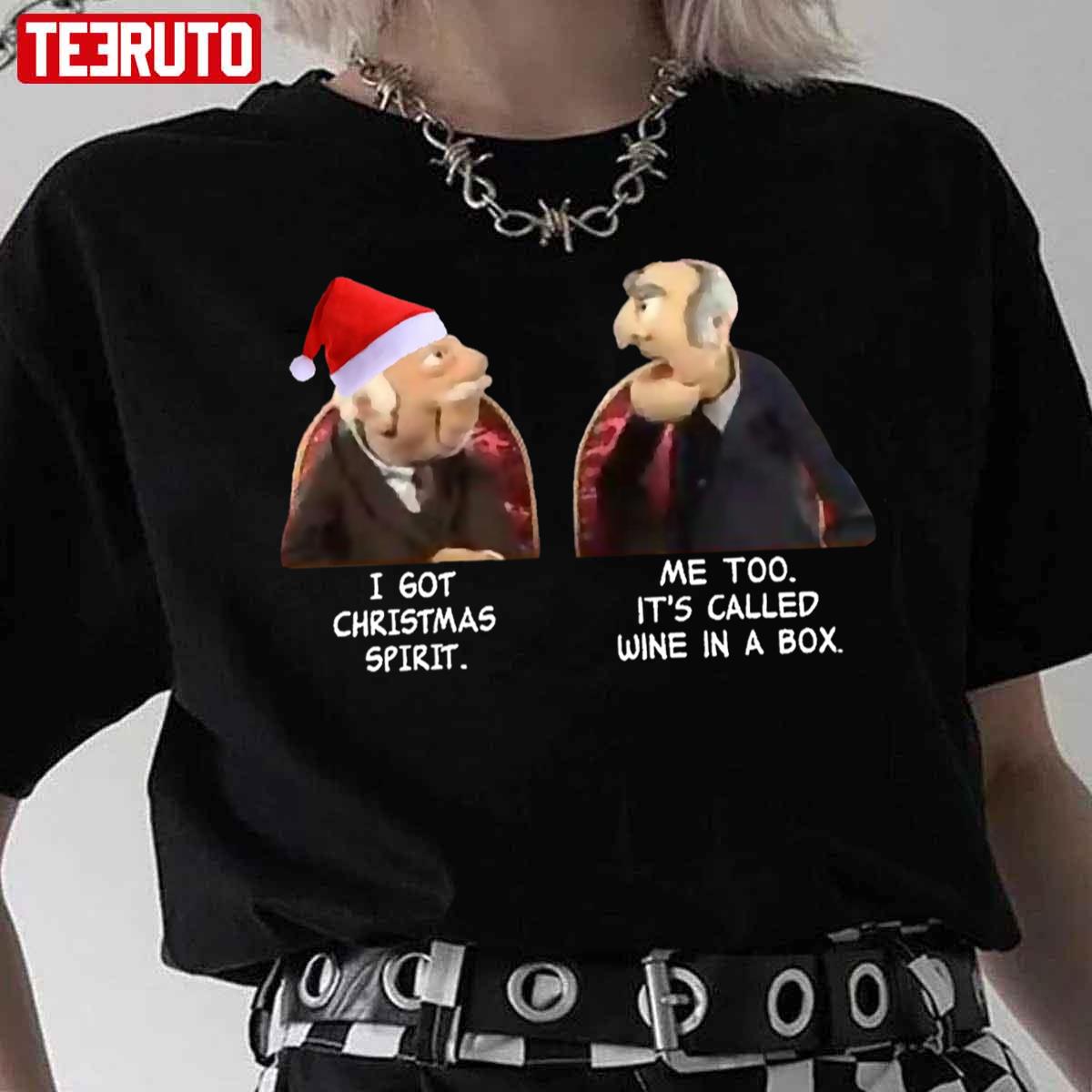 Statler And Waldorf Christmas Spirit Unisex T-Shirt