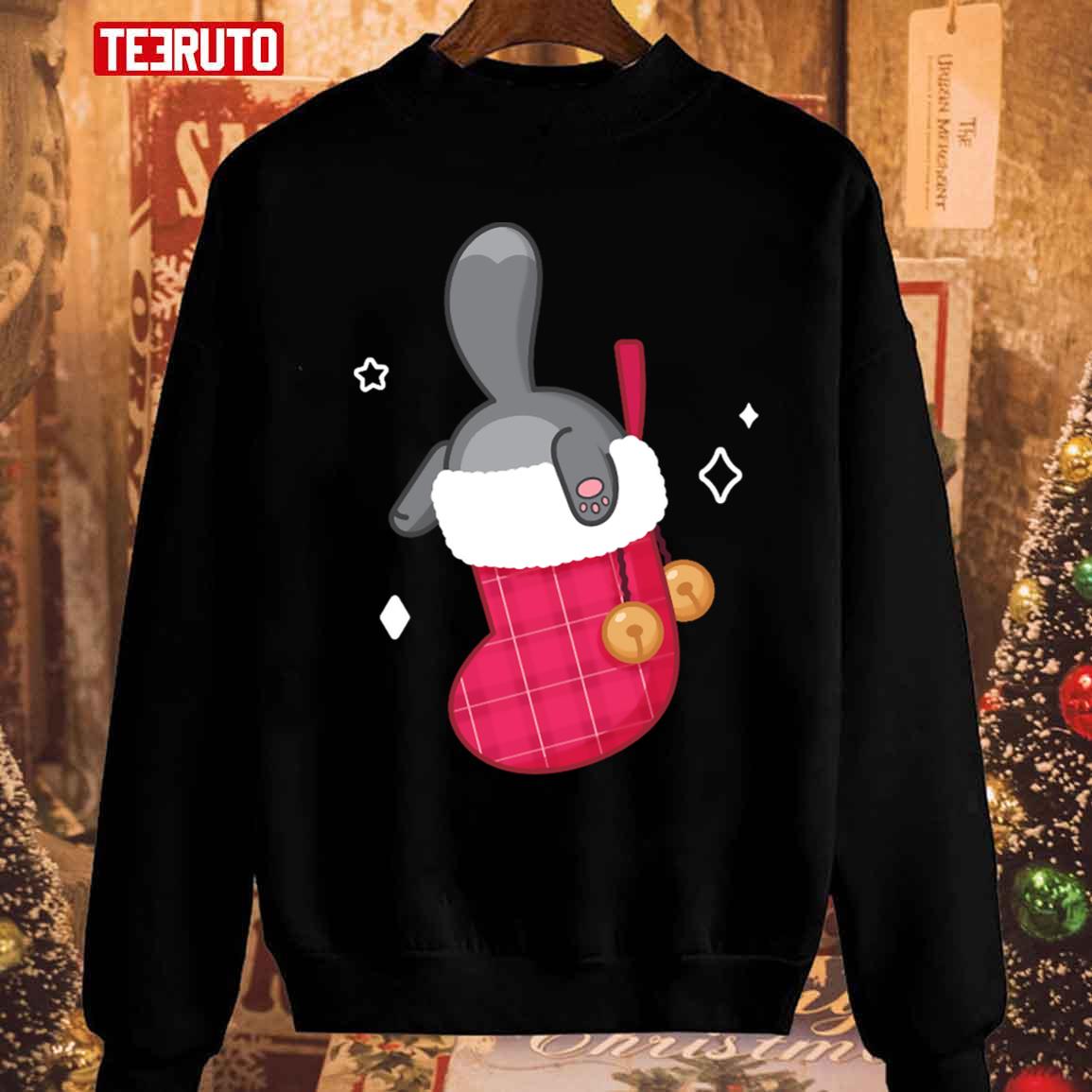 Stocking Cat Christmas Unisex Sweatshirt