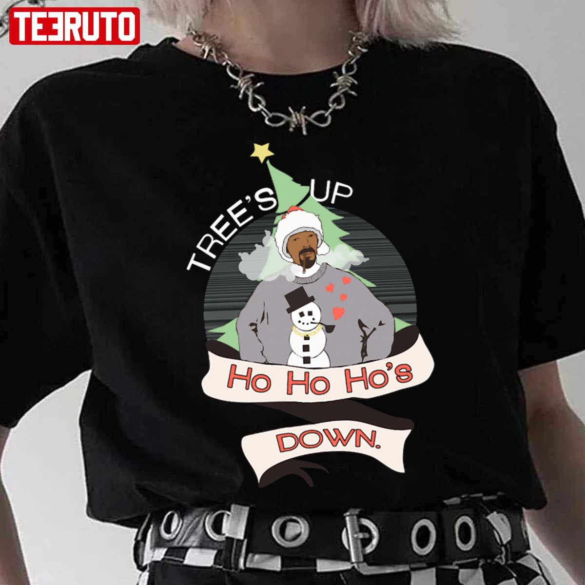 Tree’s Up Ho Ho Ho’s Down Snoop Dogg Christmas Unisex T-Shirt