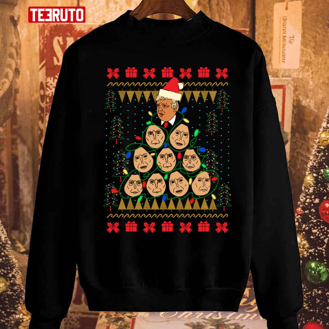 Trump Translator Christmas Tree Christmas Unisex Sweatshirt