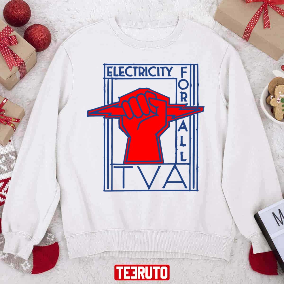 Tva Electricity For All Art Deco New Deal Logo Unisex Sweatshirt