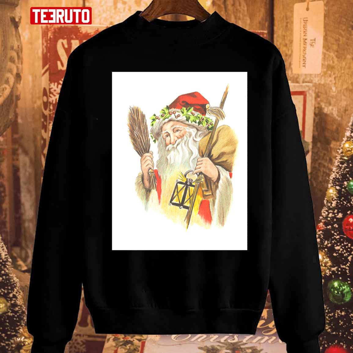 Victorian Christmas Retro Santa Unisex Sweatshirt