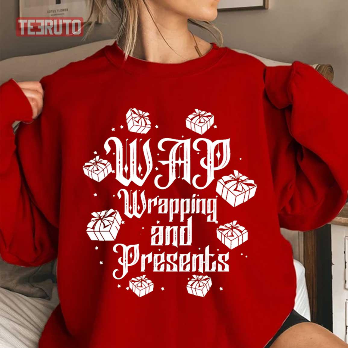 Wap Wrapping And Presents Cardi B Parody Christmas Unisex Sweatshirt