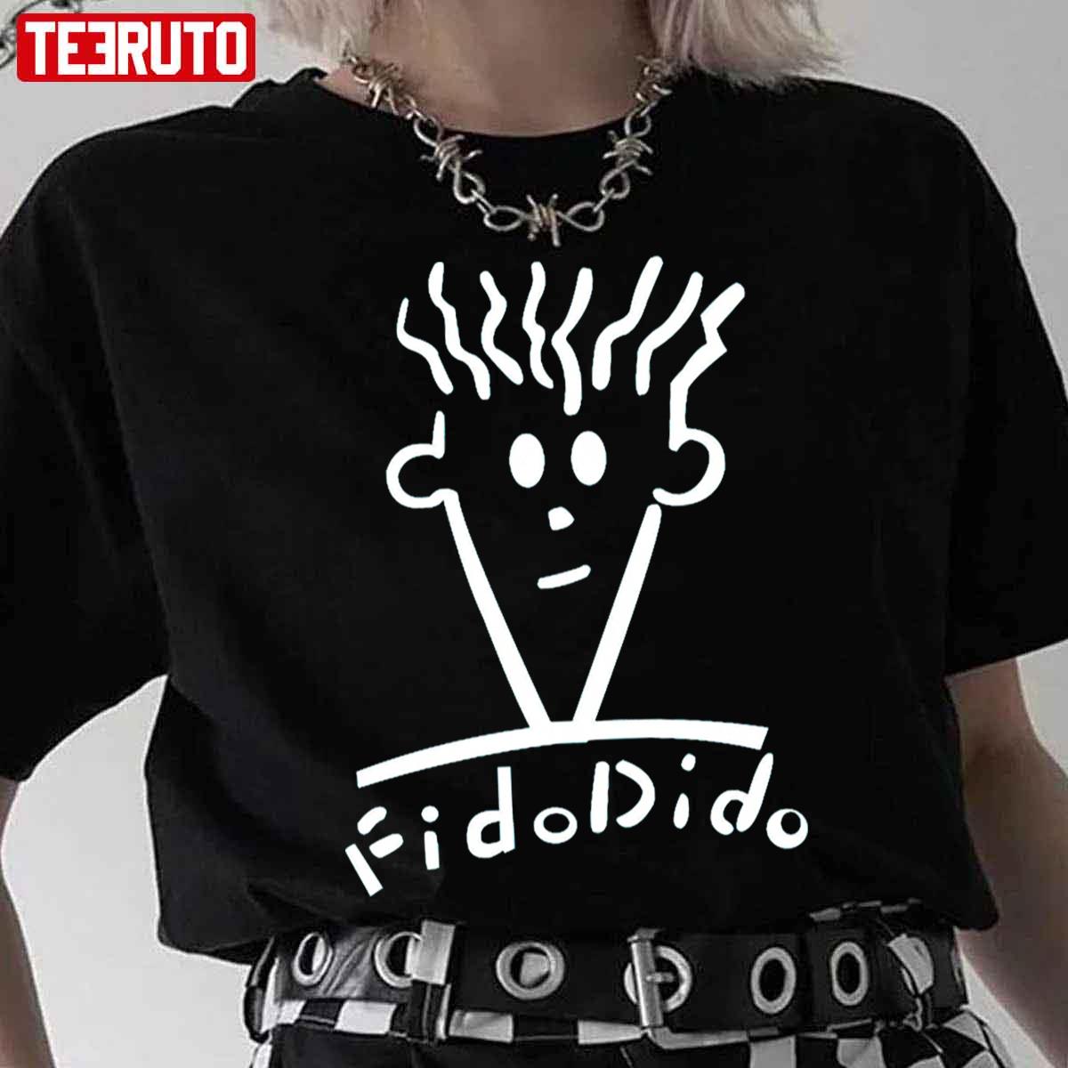 White Fido Dido Unisex T-Shirt - Teeruto