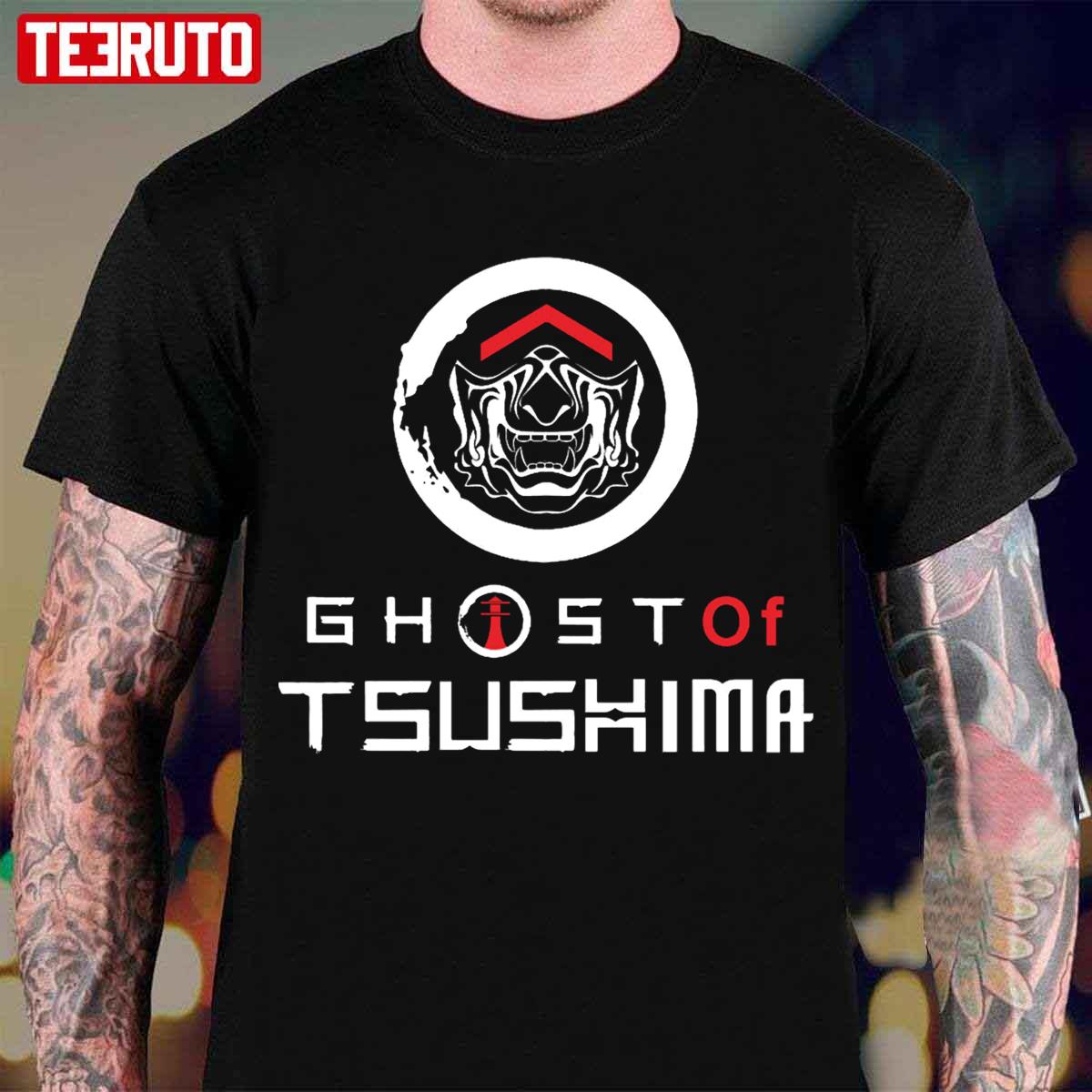 White Logo Ghost Of Tsushima Unisex T-Shirt