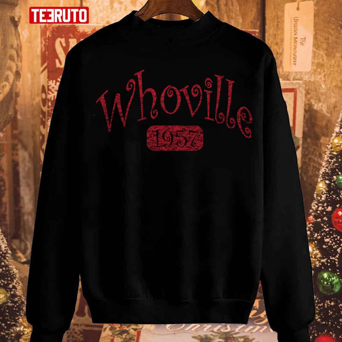 Whoville 1957 Vintage Christmas Grinch Unisex Sweatshirt