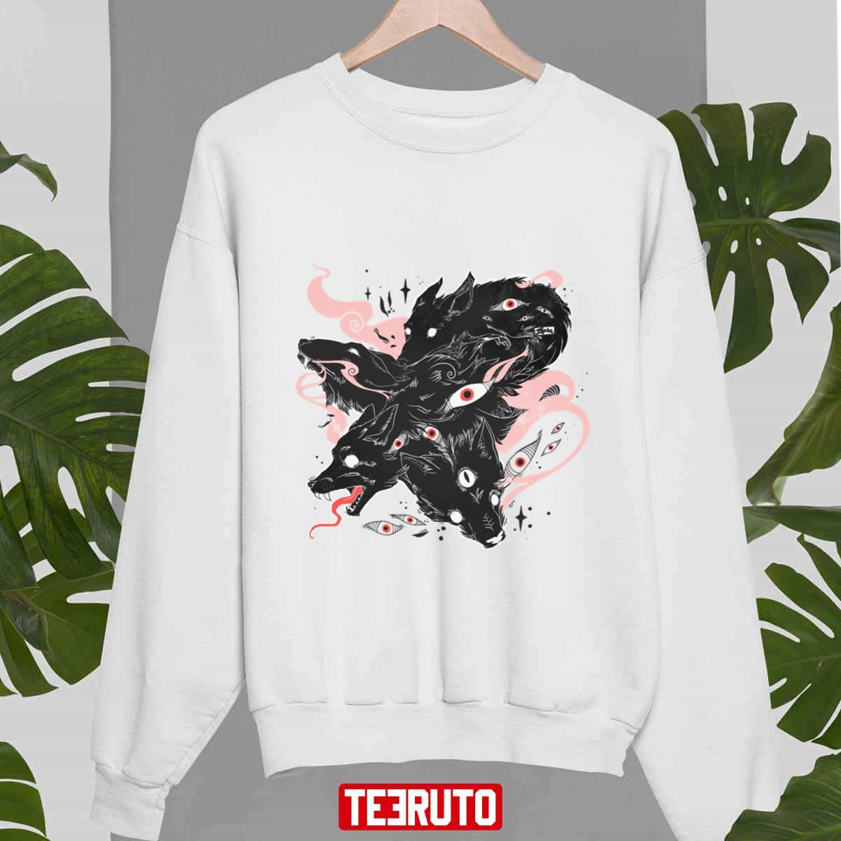 Wild Wolves With Many Eyes Unisex Sweatshirt