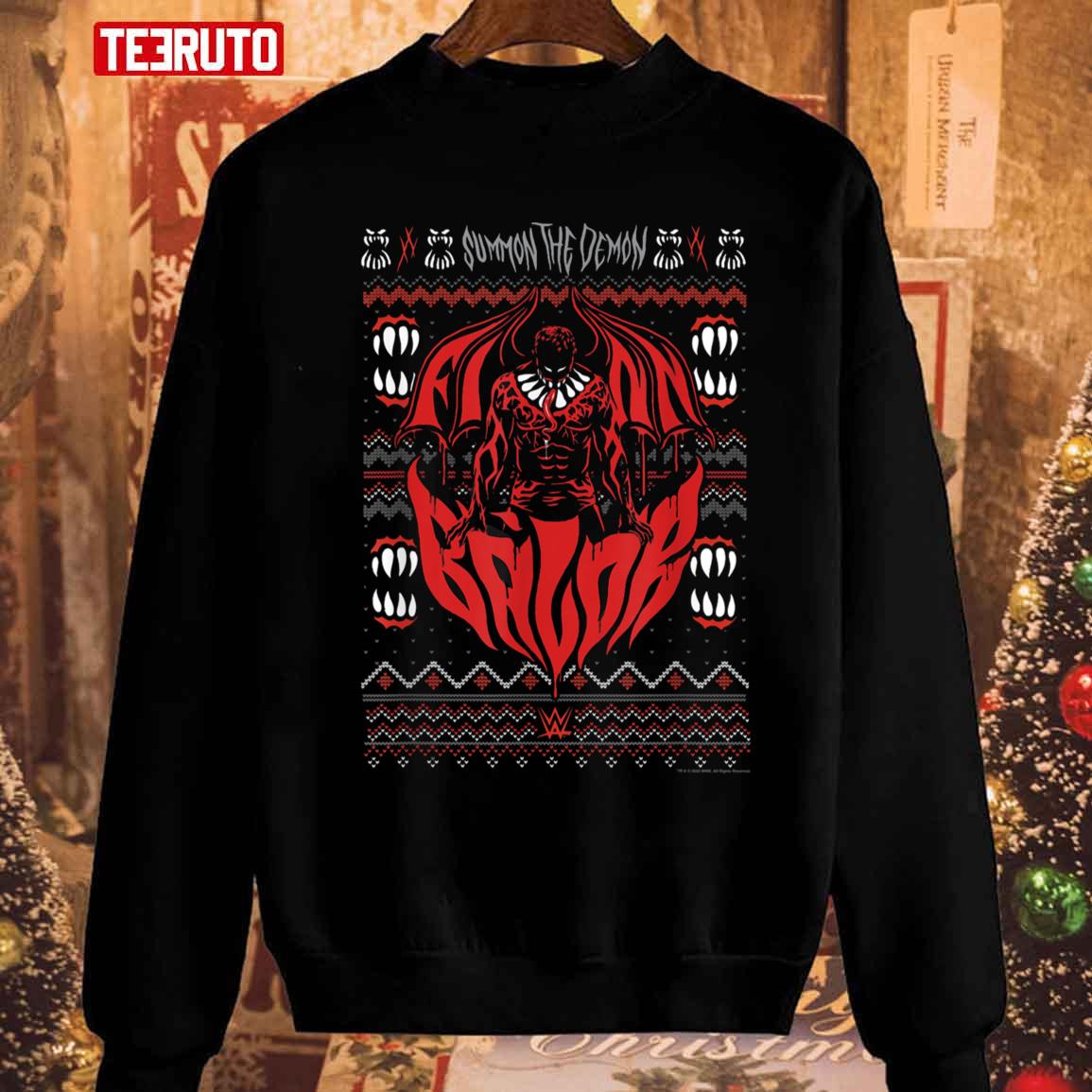 Wwe Christmas Finn Bã¡lor Summon The Demon Unisex Sweatshirt