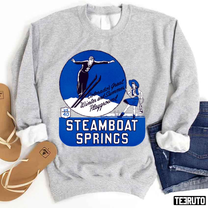 1940s Steamboat Springs Colorado Unisex Sweatshirt