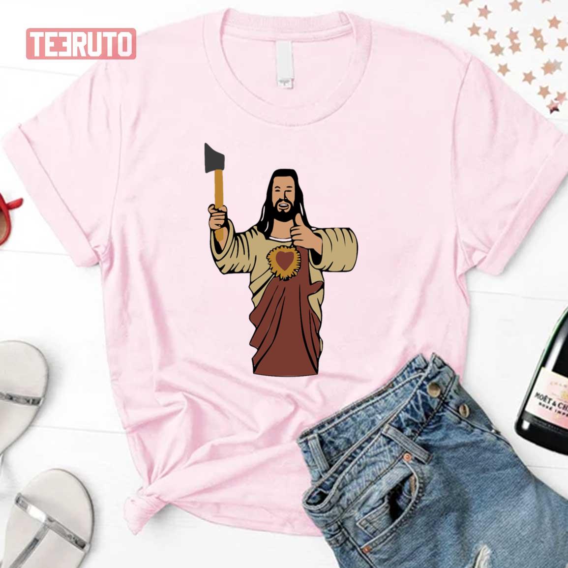 Axe Throwing Jesus The Axe Shoppe Unisex T-Shirt