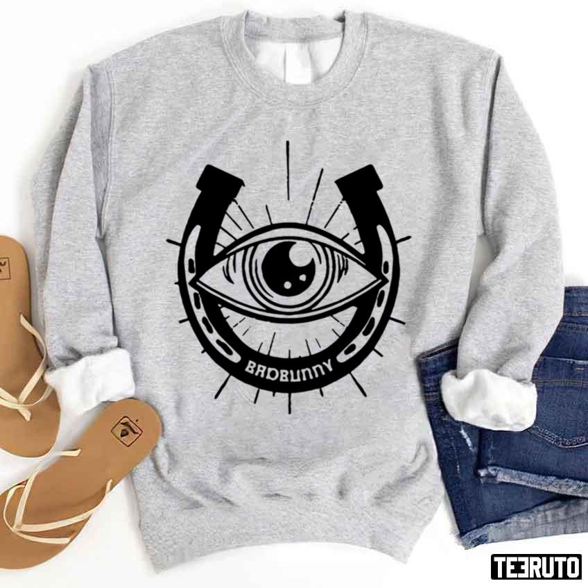 Bad Bunny Tour 2024 Logo Most Wanted Tour Eye Logo Unisex Sweatshirt