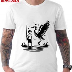 Boy And The Heron Riverside Reflections Unisex T-Shirt
