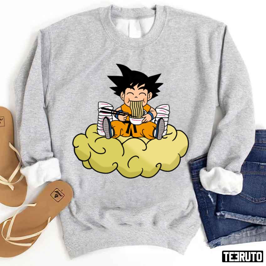 Young Saiyan Eating Noodles Dragon Ball Unisex Sweatshirt