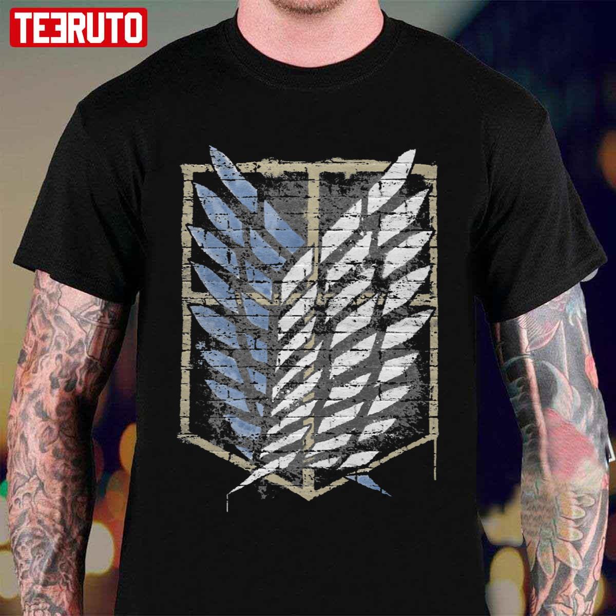 Aot Scout Emblem Graffiti Attack On Titan Unisex T-Shirt