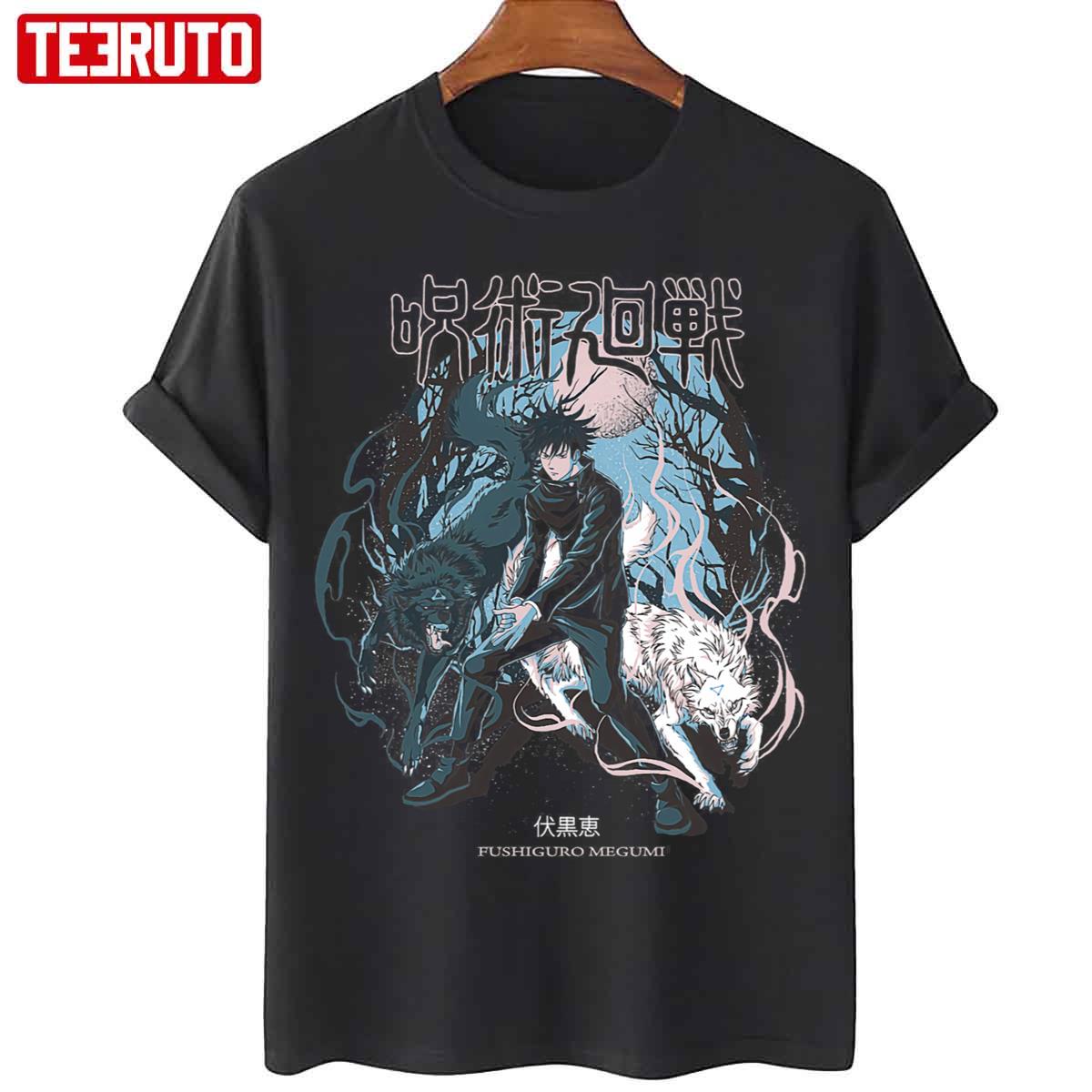 Megumi And The Wolves Fushiguro Jujutsu Kaisen Unisex T-Shirt - Teeruto