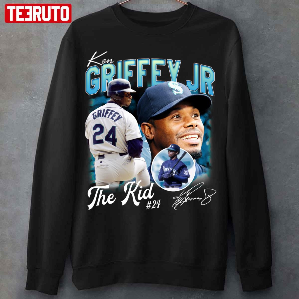 The Kid Baseball Vintage Signature Perfect Gift For Baseball Lovers Ken Griffey Jr Unisex Sweatshirt